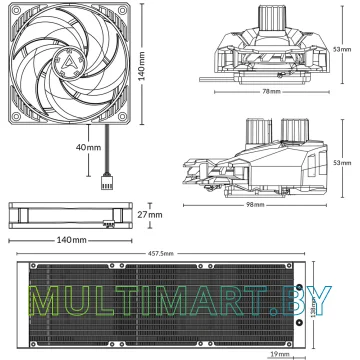 Кулер Arctic Liquid Freezer II 420 (ACFRE00092A) картинка 11